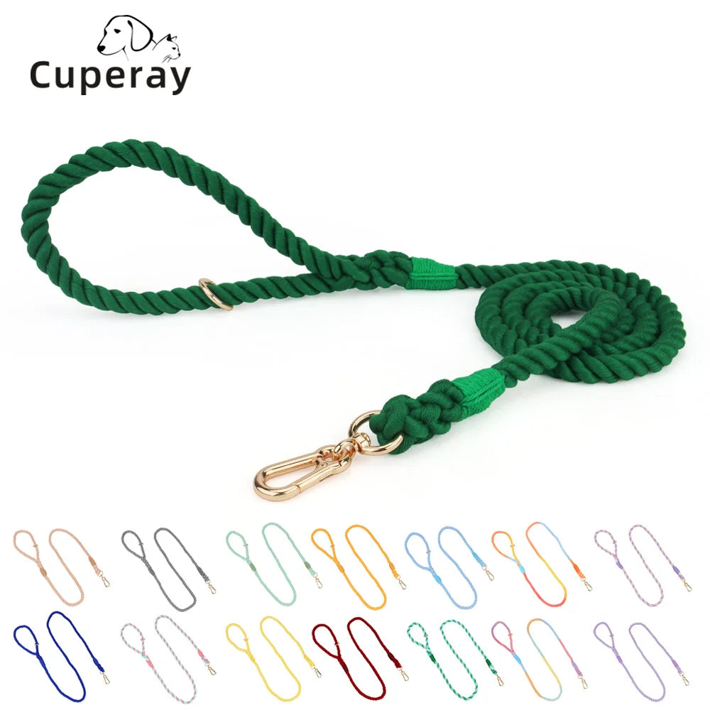 Multi-Function Hand-Woven Gradient Dog Leash