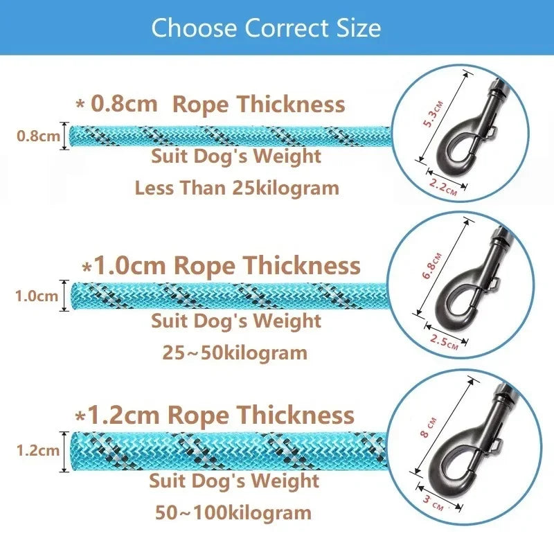 Heavy-Duty Pull & Tow Lead Strong Reflective Dog Leash