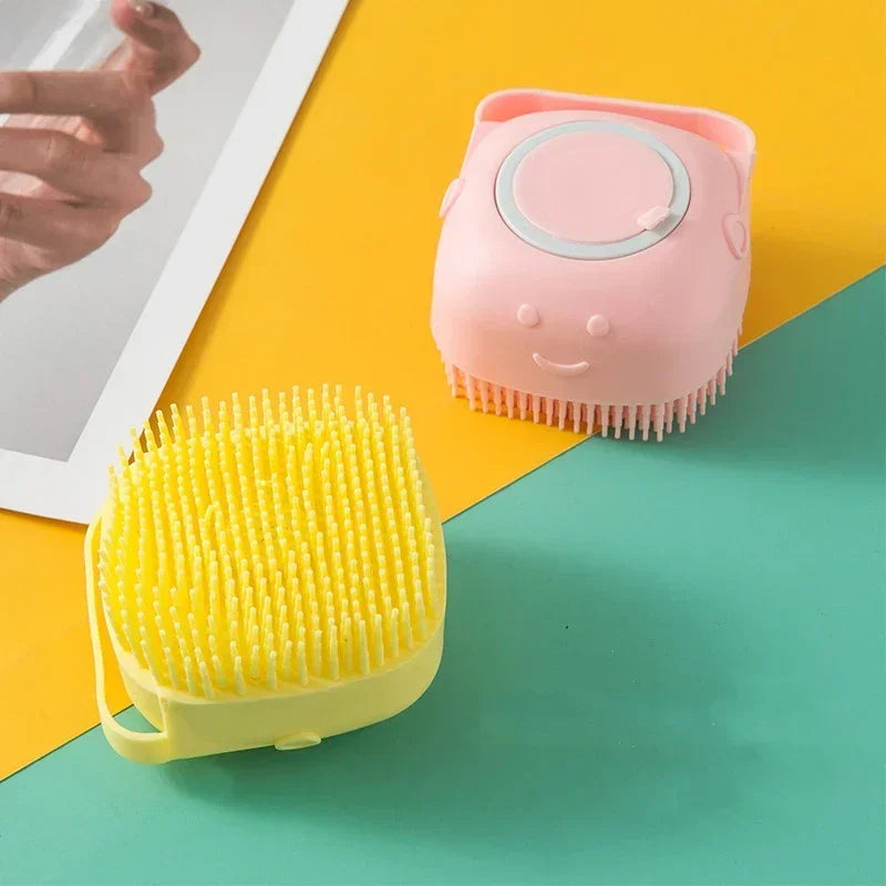 Pet Bathing Brush Soft Shampoo Massager for Dogs & Cats