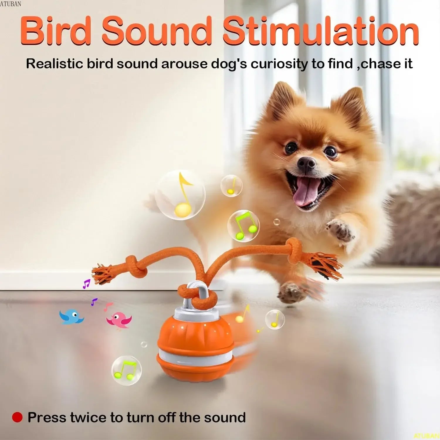 Peppy Pet Ball Motion-Activated Toy for Small Dogs & Puppies
