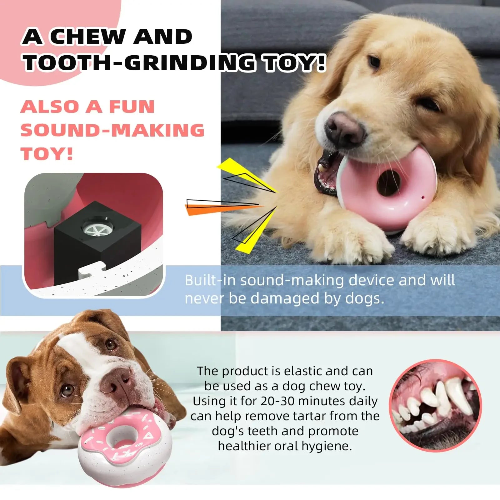 Tough Squeaky Dog Chew For Aggressive Chewers