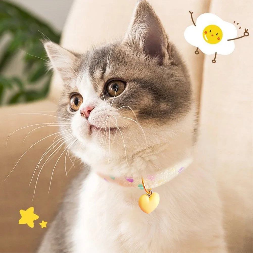 Cute Printed Pet Necklace Adjustable Cat & Puppy Collar