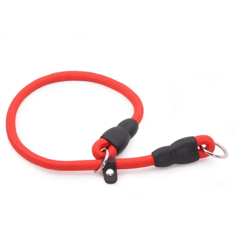 Heavy-Duty Nylon Slip Rope Adjustable P Chain Dog Collar