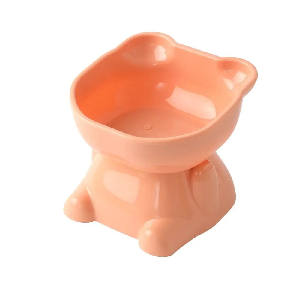 Cute Cat Bowl with High Feet Cervical Spine Protection for Pets