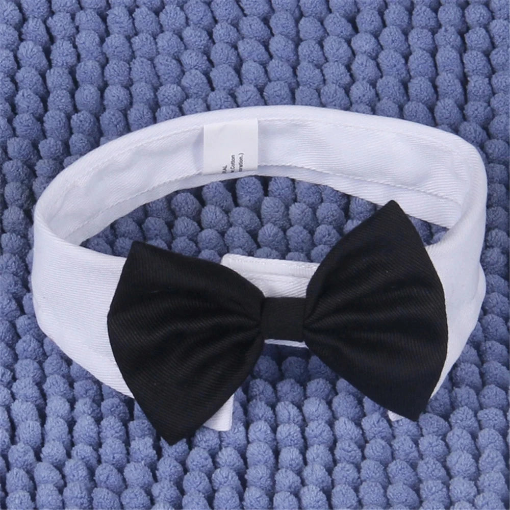Tuxedo Neck Tie Adjustable Formal Pet Bowtie Collar