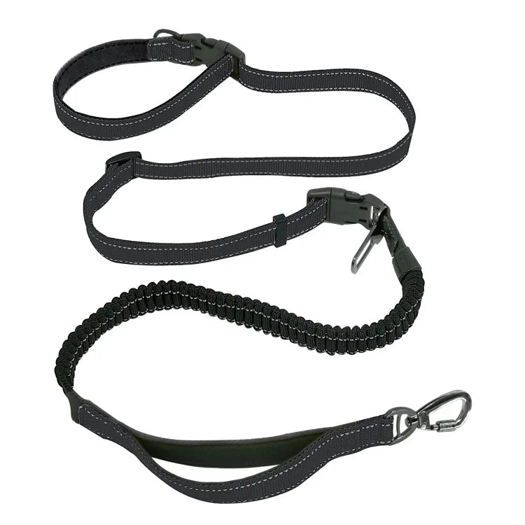 6-in-1 8ft Adjustable Bungee Waist Hands-Free Dog Leash