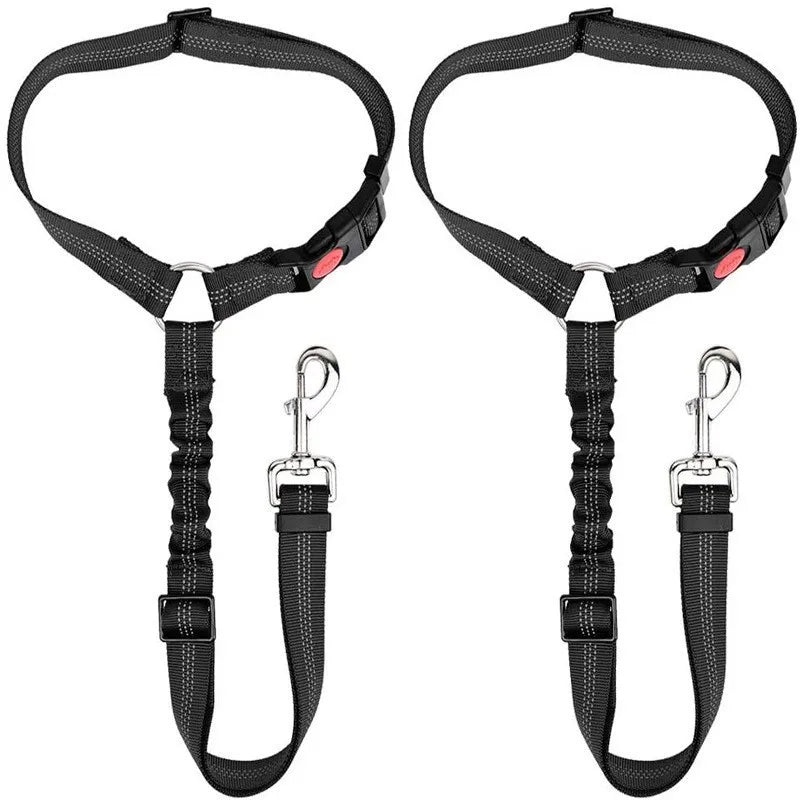 Adjustable 2-in-1 Dog Car Seat Belt & Leash