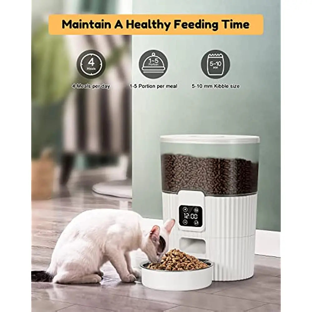 Smart Automatic Pet Feeder Timer, Stainless Steel for Cats & Dogs