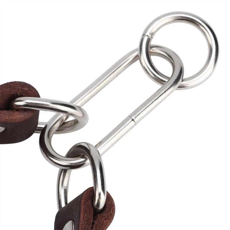 Durable Adjustable Greyhounds and Whippets Wide Leather Dog Collar
