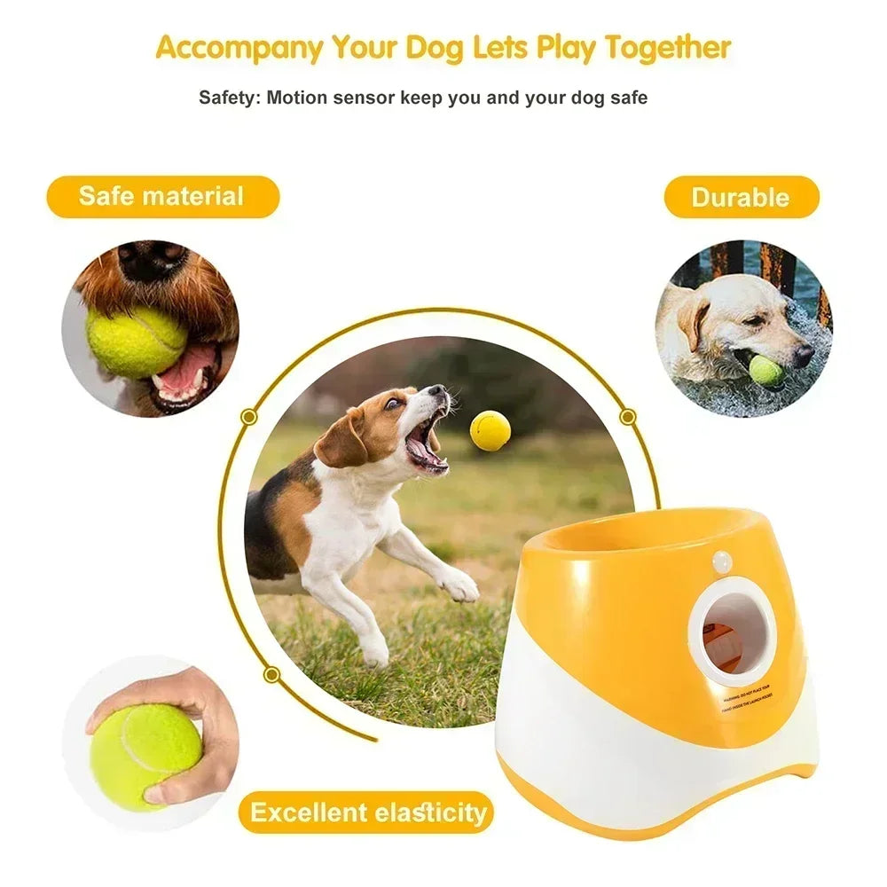 Smart Dog Ball Launcher Adjustable Distance, Indoor/Outdoor Play