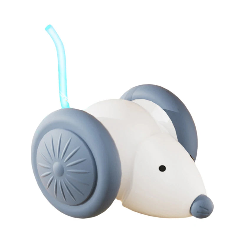 Electric Mouse Car Rechargeable Cat Toy with Obstacle Avoidance