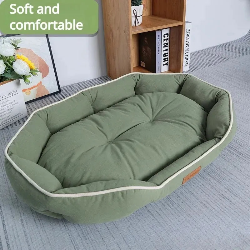 Washable Pet Mat & Kennel Large Plush Dog Bed