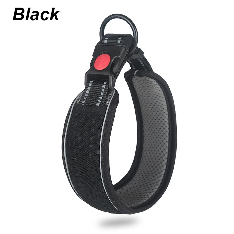 Soft Neoprene Padded Breathable Adjustable Reflective Dog Collar