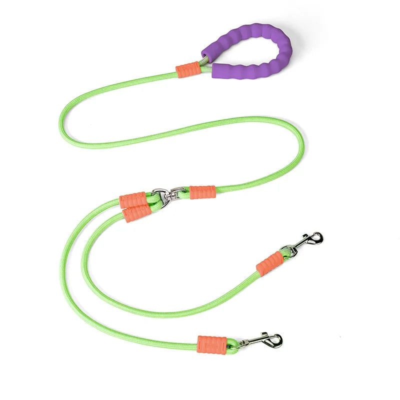 1.5m Double Elastic 2-Way Coupler Rope Dog Leash