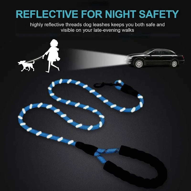 Heavy-Duty Pull & Tow Lead Strong Reflective Dog Leash