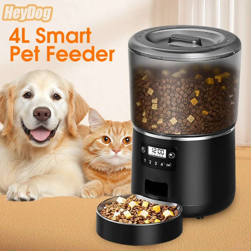 4L Pet Feeder Remote APP Control, Timed & Quantitative Feeding