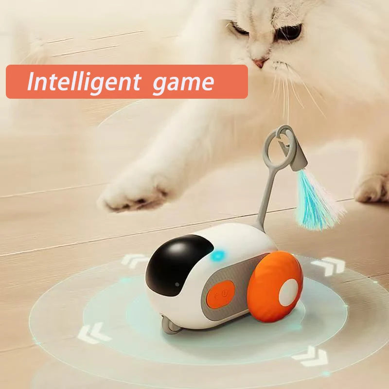 Smart Cat Toy Interactive Remote Control Electric Car, Rechargeable for Pets