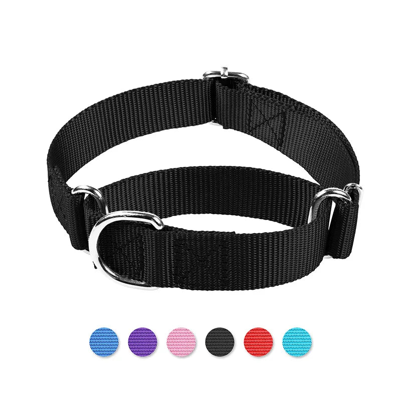 Adjustable Nylon Training Heavy-Duty Martingale Dog Collar