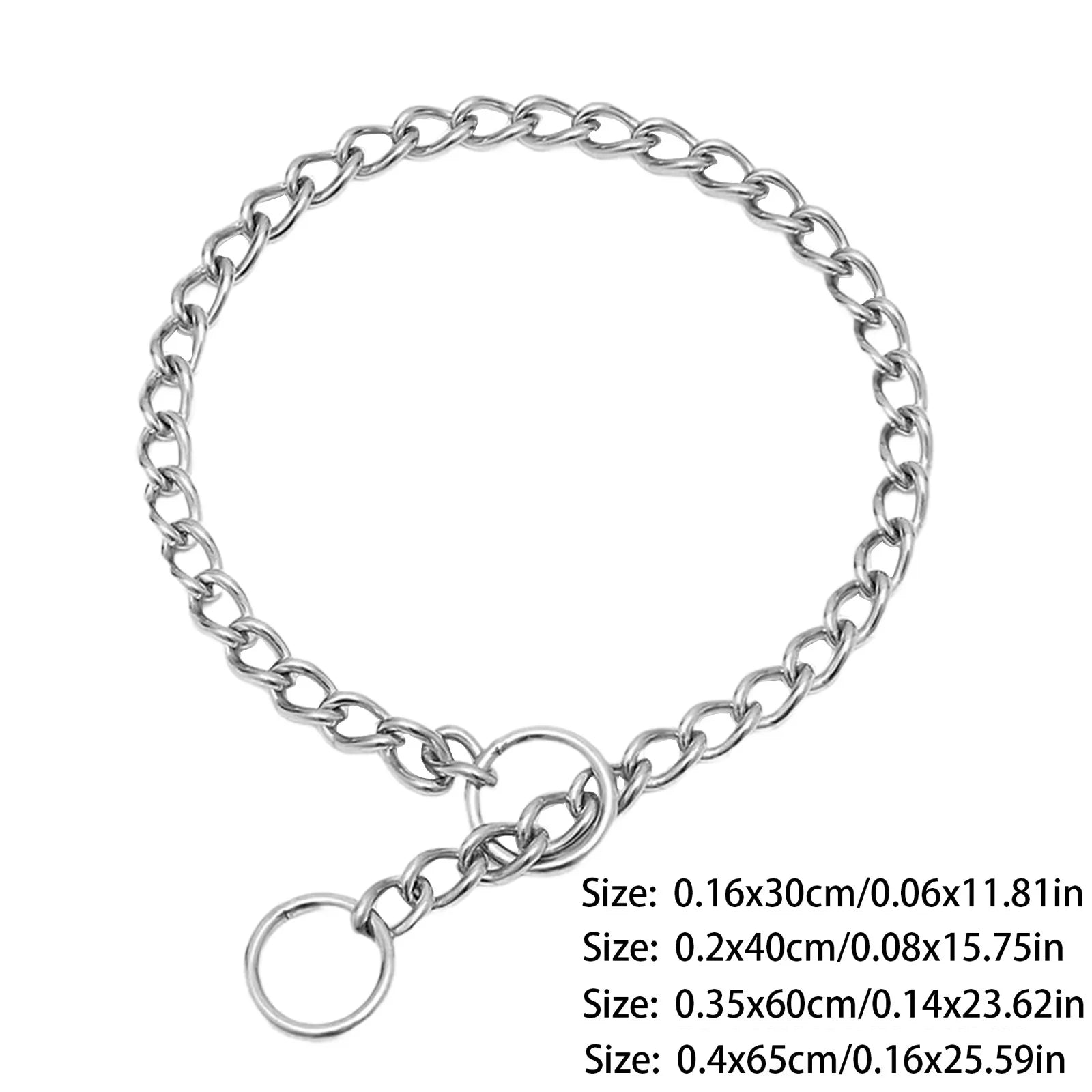 Heavy-Duty Metal Dog Training Choke Chain Collar