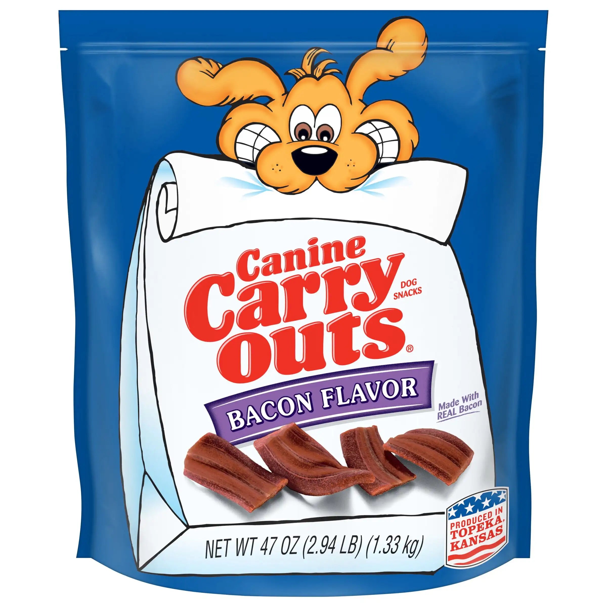 Bacon Flavor Dog Treats, 47oz Bag