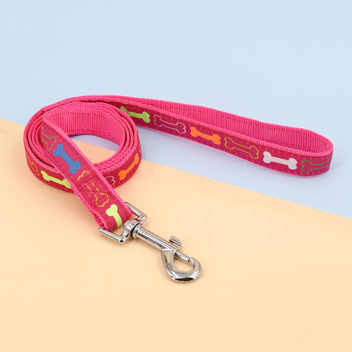 Durable Outdoor Walking Cartoon Bone Dog Leash