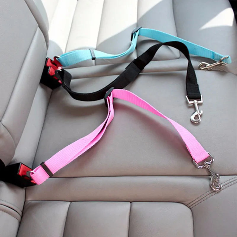 Adjustable Safety Harness Lead Clip Pet Car Seat Belt