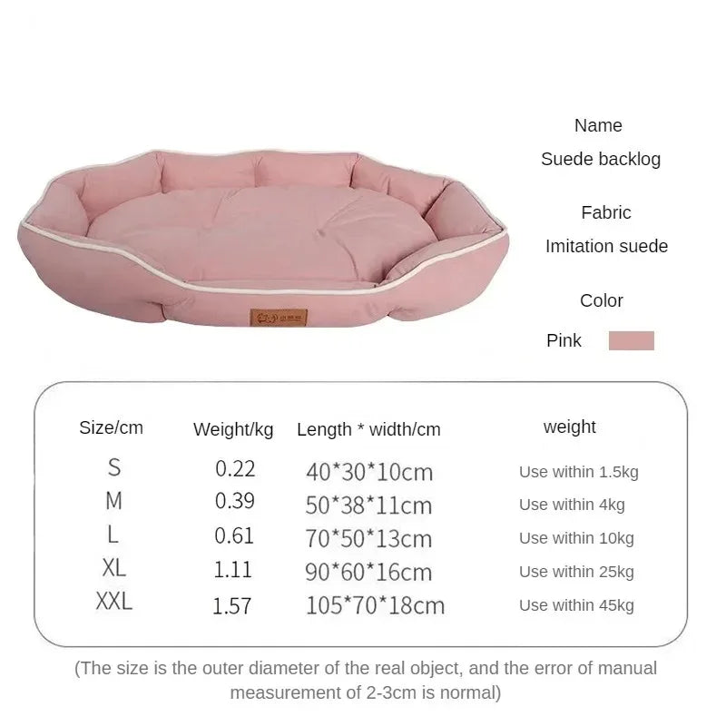 Washable Pet Mat & Kennel Large Plush Dog Bed