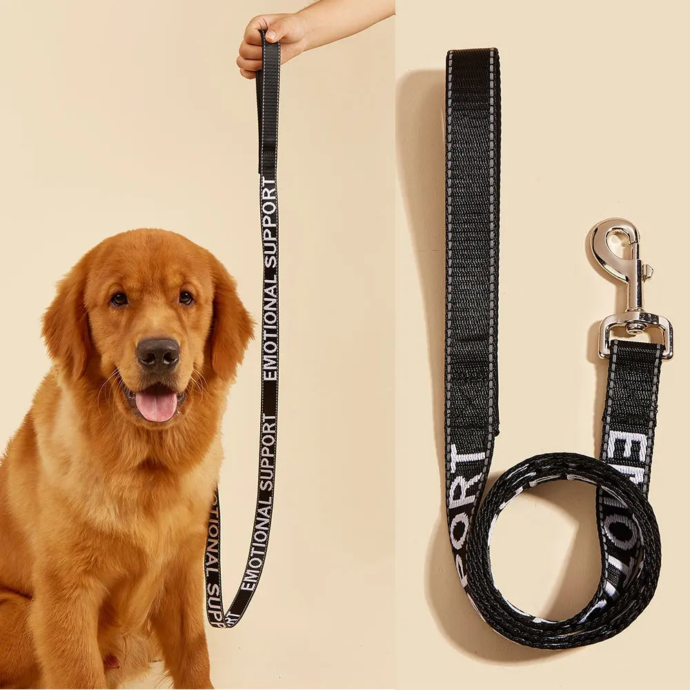 Solid Color Training Lead Reflective Jacquard Pet Leash