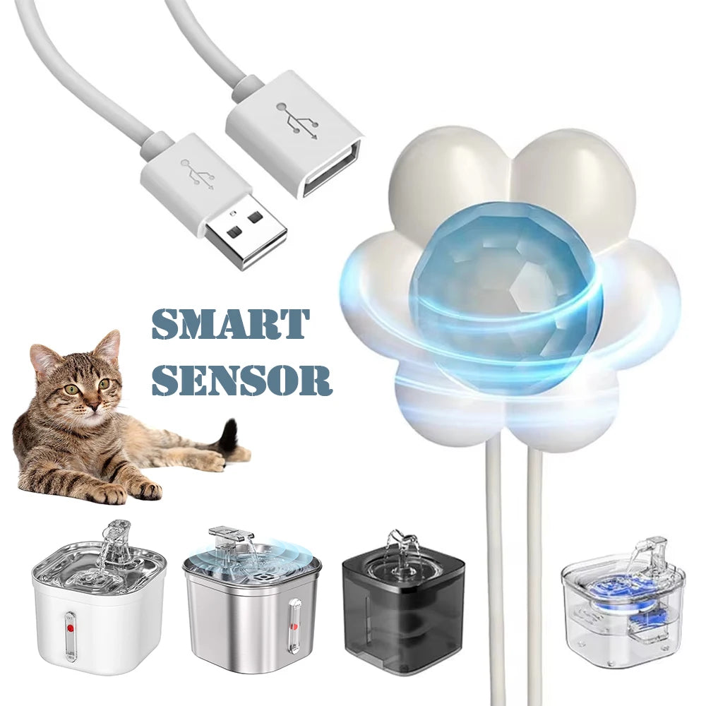 Smart Cat Water Fountain Motion Sensor, USB