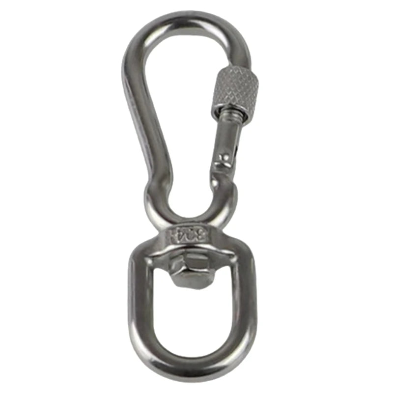 Heavy-Duty Bolted Clip Stainless Steel Swivel Carabiner Hook