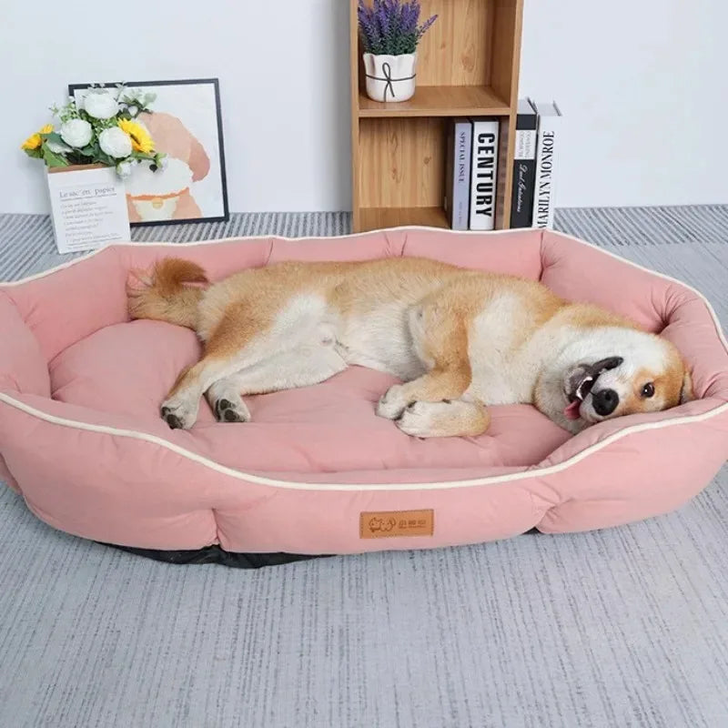 Washable Pet Mat & Kennel Large Plush Dog Bed