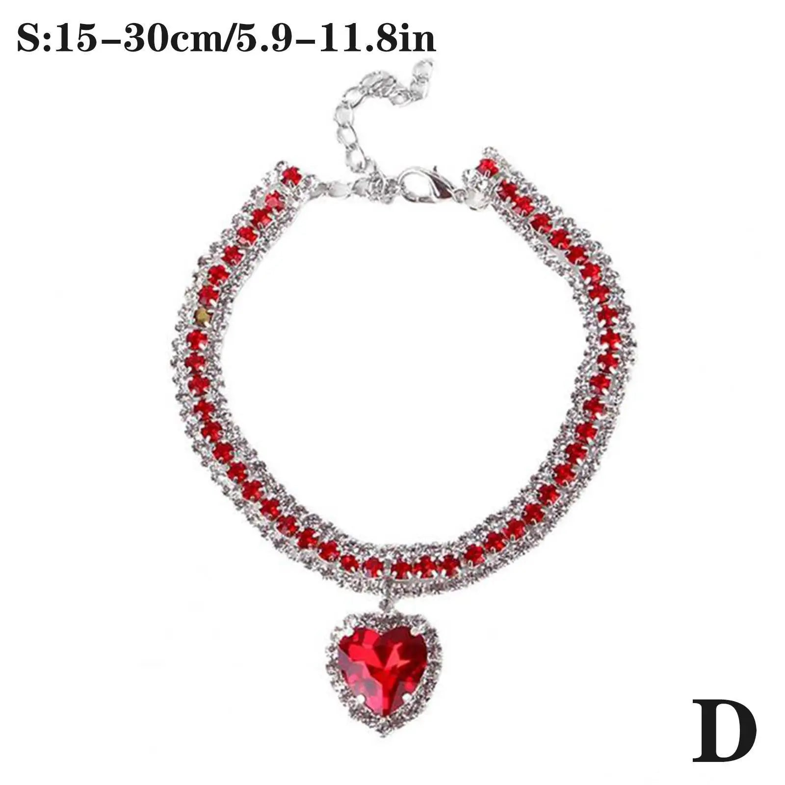 Crystal Pendant Rhinestone Diamante Pet Collar
