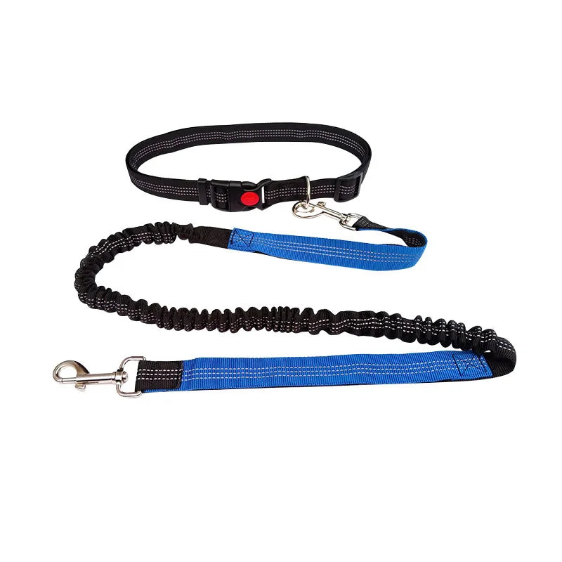 Hands-Free Adjustable Dog Leash with Waist Belt and Chest Strap