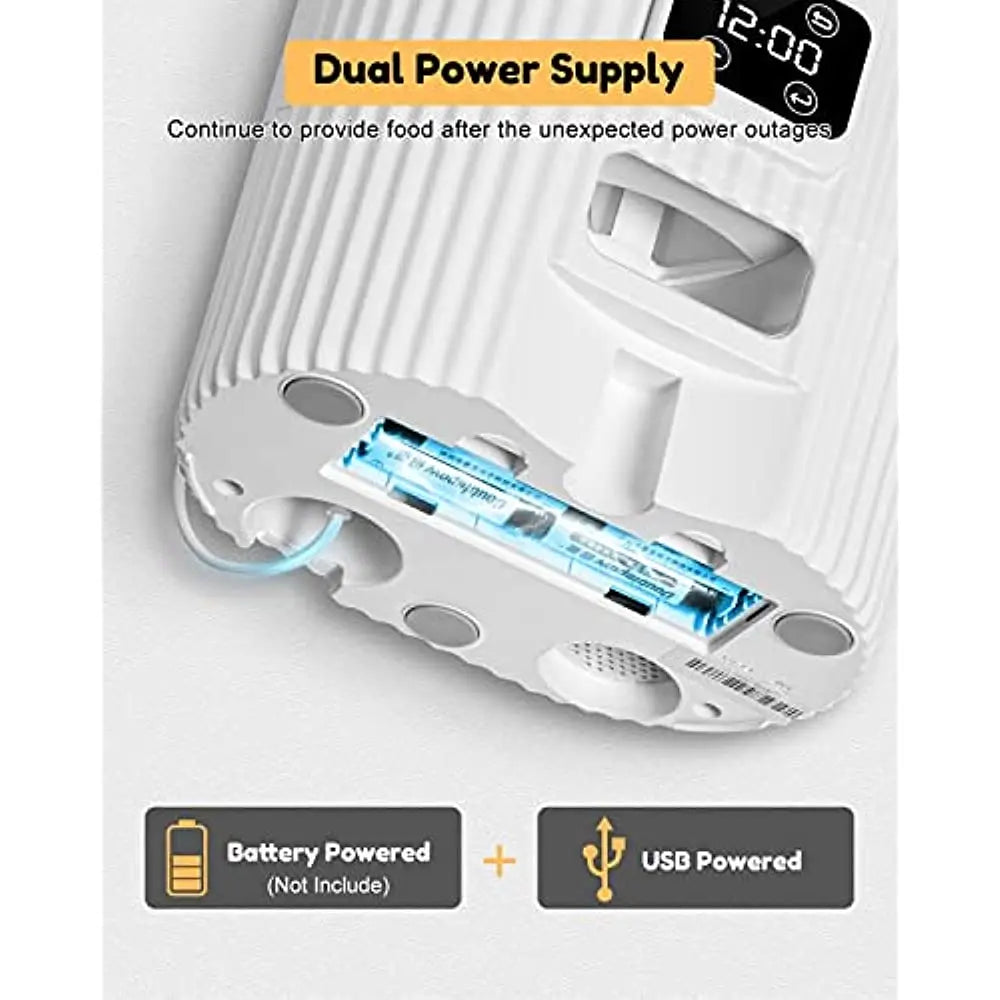 Smart Automatic Pet Feeder Timer, Stainless Steel for Cats & Dogs