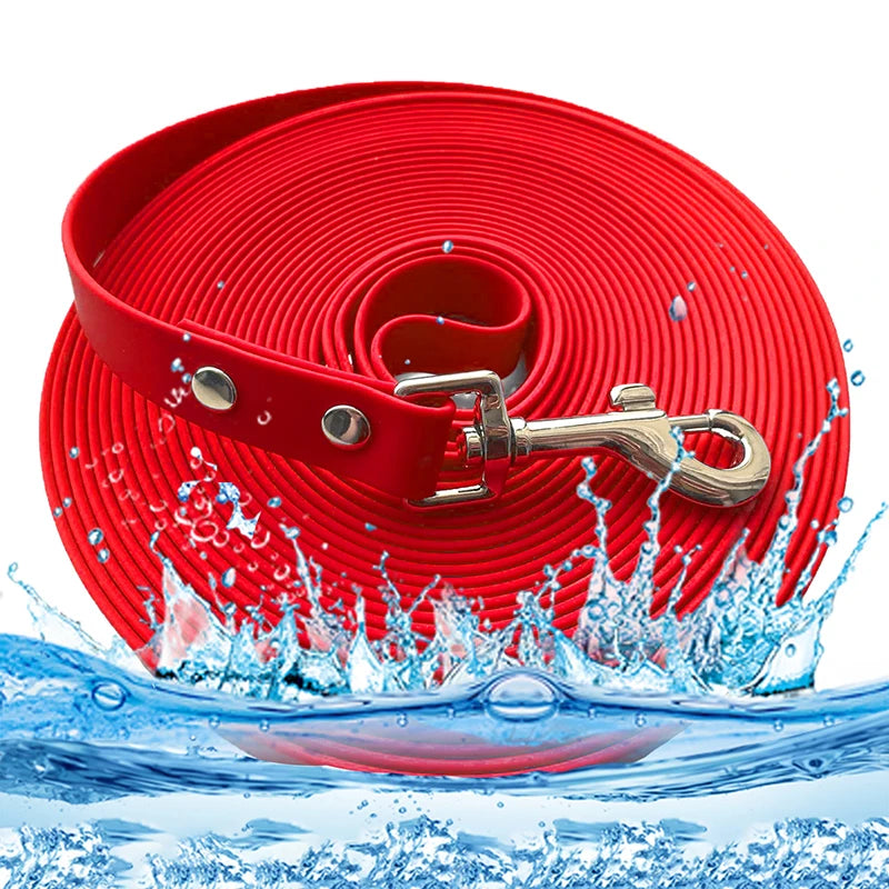 Easy-to-Clean Training Waterproof Long PVC Dog Leash