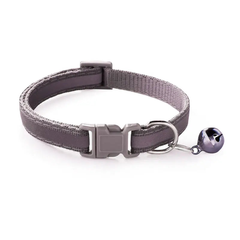 Safety Breakaway Buckle and Bell Reflective Cat Collar