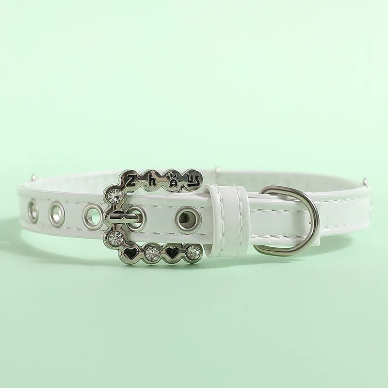 Luxury Pearl Pet Necklace Rhinestone Collar for Cats