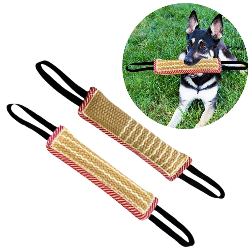 Pet Dog Tug Toy Chew Pillow & Rope for Teeth Cleaning & Training