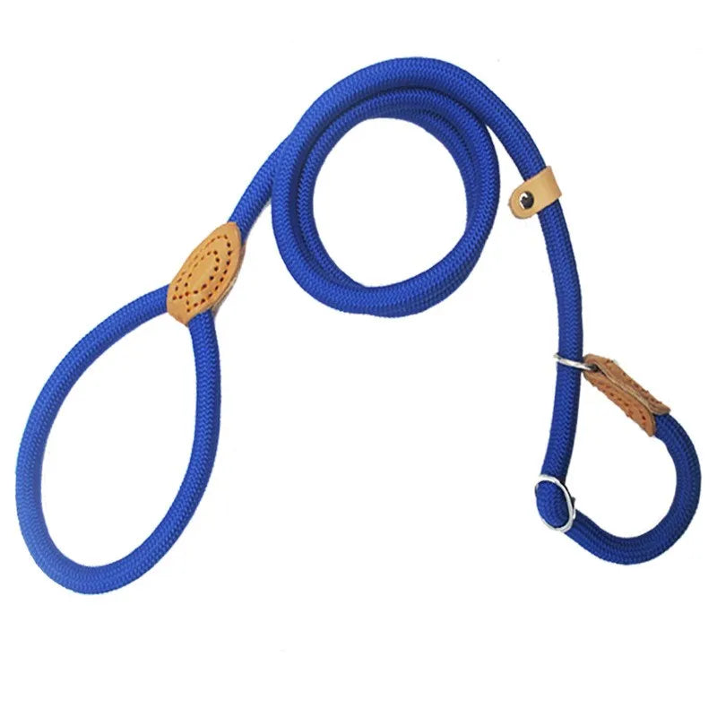 Adjustable Braided Training Lead Heavy Duty Slip Rope Dog Leash