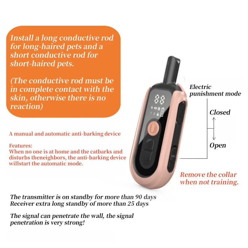 Waterproof Automatic Remote-Control Cat Training Collar