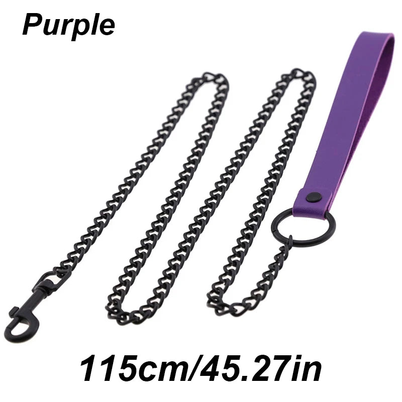 115cm Chew-Proof Metal Training Heavy Duty Chain Dog Leash