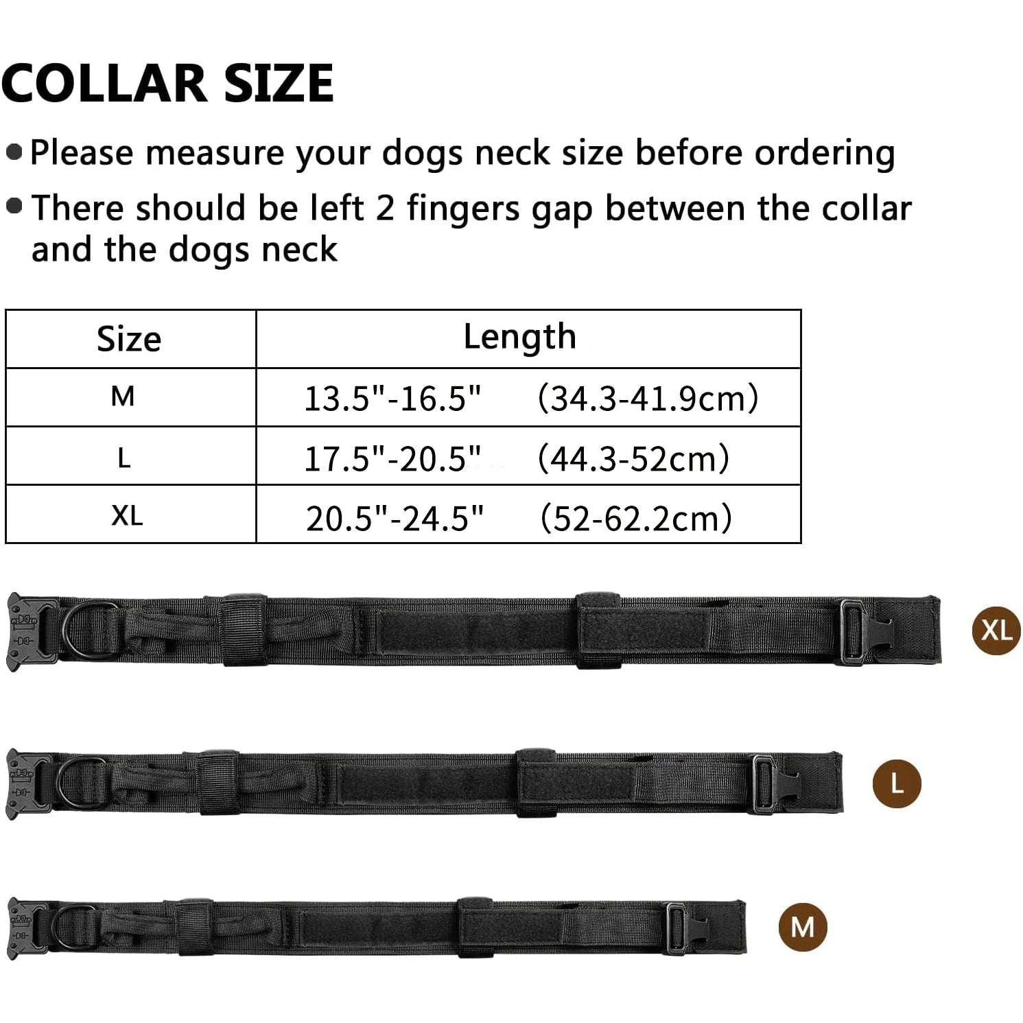 Adjustable Heavy-Duty Nylon Tactical Military Dog Collar
