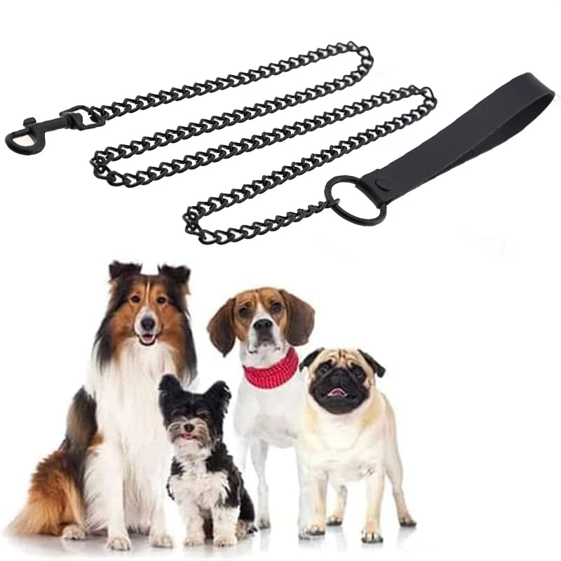 115cm Chew-Proof Metal Training Heavy Duty Chain Dog Leash