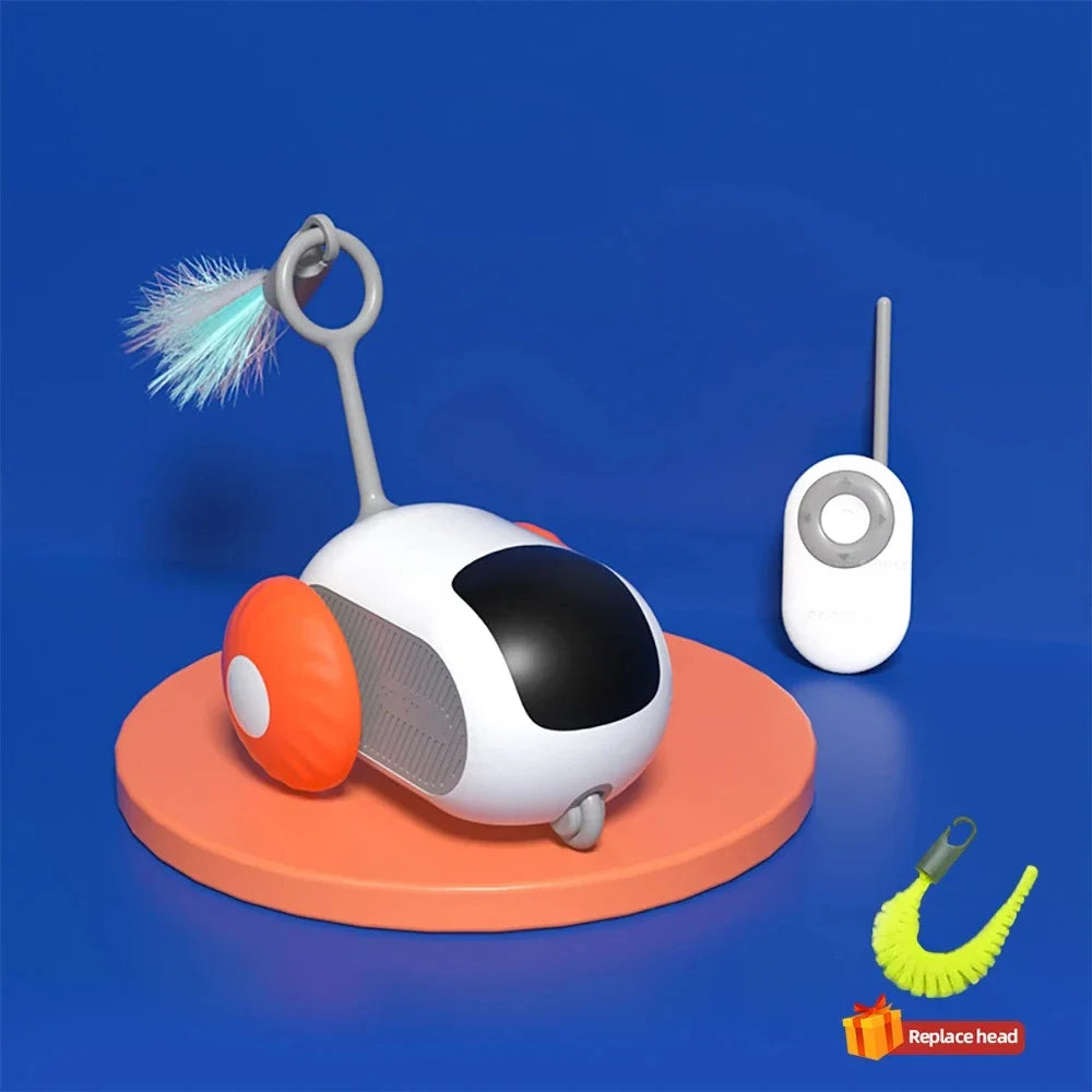 Smart Cat Toy Car 2 Modes, Remote Control for Interactive Play & Training