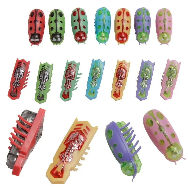 Interactive Electric Glowing Bug Toy Obstacle-Escape Beetle for Cats