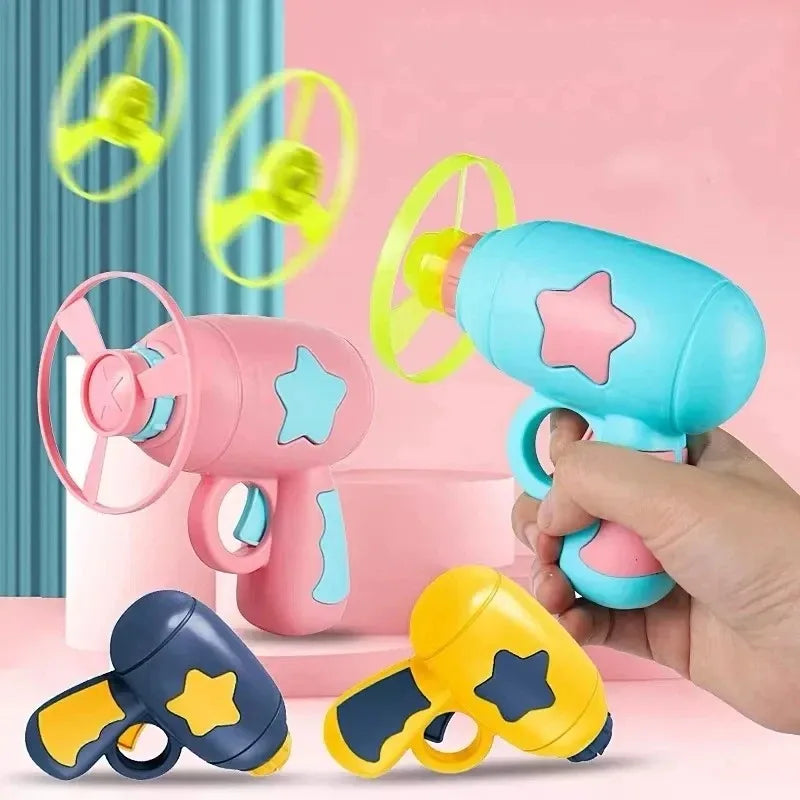 Interactive Cat Toy Mini Flying Disc Launcher for Chasing & Training