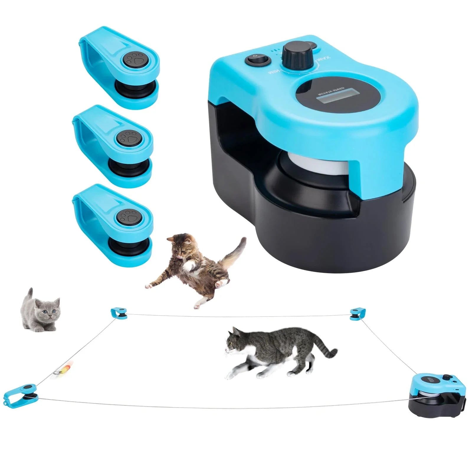 Interactive Cat Treadmill Adjustable Speed Hunting Toy for Indoor Cats