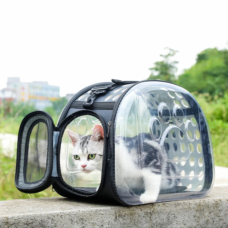 Portable Pet Carrier Backpack Breathable Travel Cage for Dogs & Cats