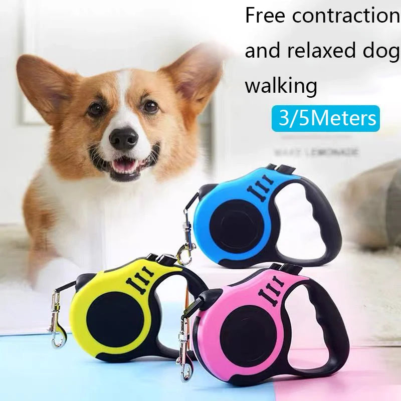 Retractable 5-Meter Hands-Free Double Strap Leash