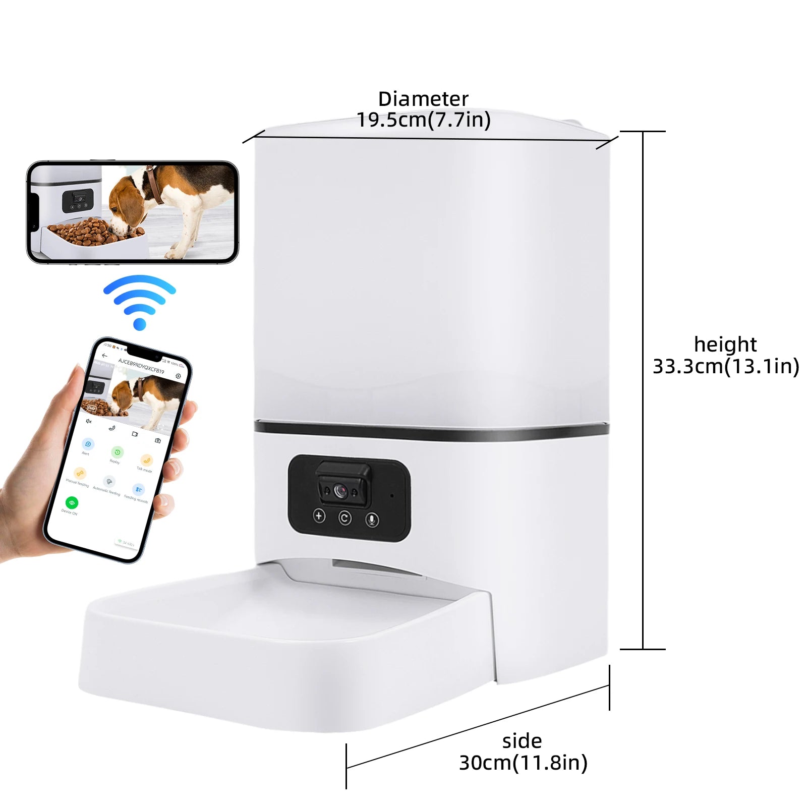 6L Smart Camera Pet Feeder APP Control, Night Vision